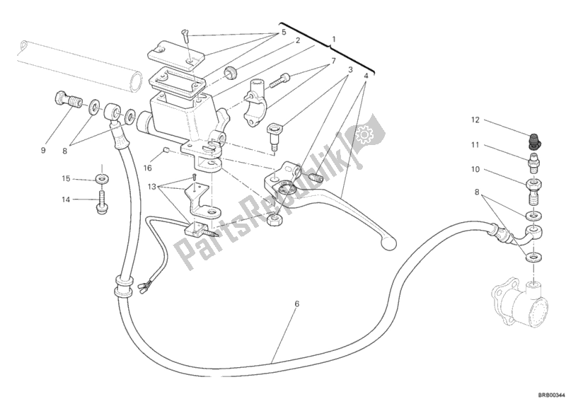 Toutes les pièces pour le Maître-cylindre D'embrayage du Ducati Monster 796 ABS 2012